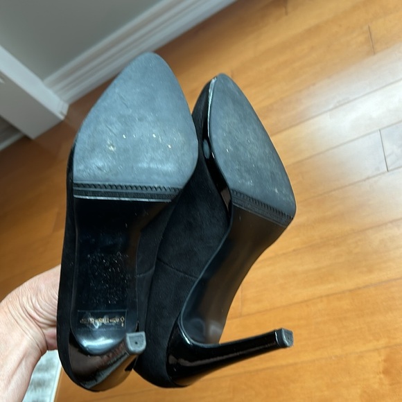 Peter Kaiser Holm High Front Court Black Suede Heels with Tassels Size 9 - Picture 12 of 16